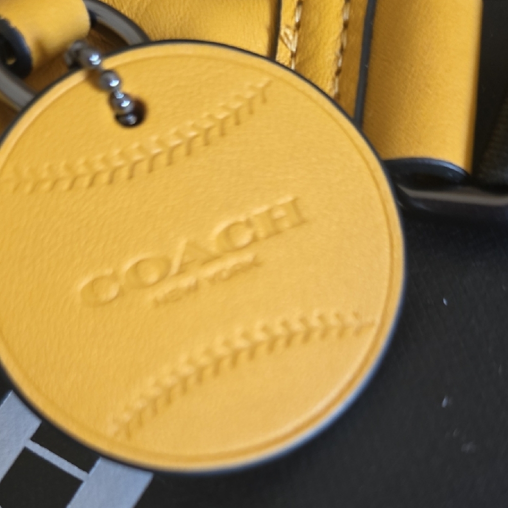 Coach Yellow and Black Logo Belt Bag - Picture 12 of 15